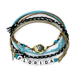 Florida Bead Black Sea Turtle Bracelet