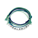 I Heart Dolphins Bracelet • Green