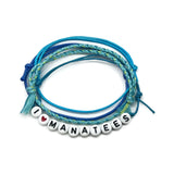 I Heart Manatees Bracelet • Blue