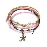 Golden Starfish Bracelet - Pink