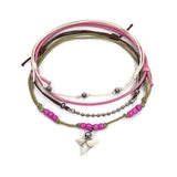 Pink Shark Tooth Anklet