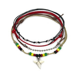 Rasta Shark Tooth Anklet