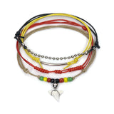 Rasta Shark Tooth Bracelet