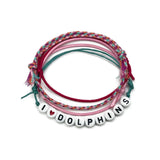 I Heart Dolphins Bracelet • Pink