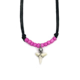 Pink Shark Tooth Necklace