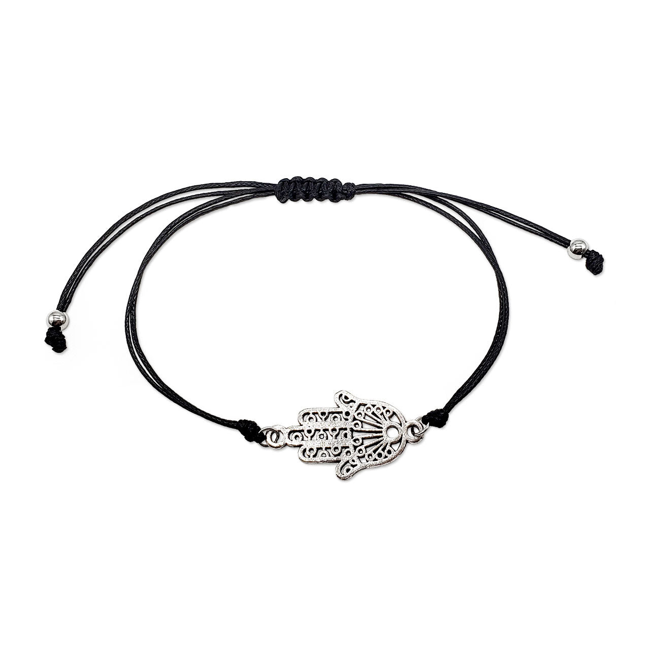 Buy Atelier All Day Hamsa Black String Bracelet Online